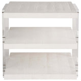 St. Kitts End Table, White Sand-Furniture - Accent Tables-High Fashion Home