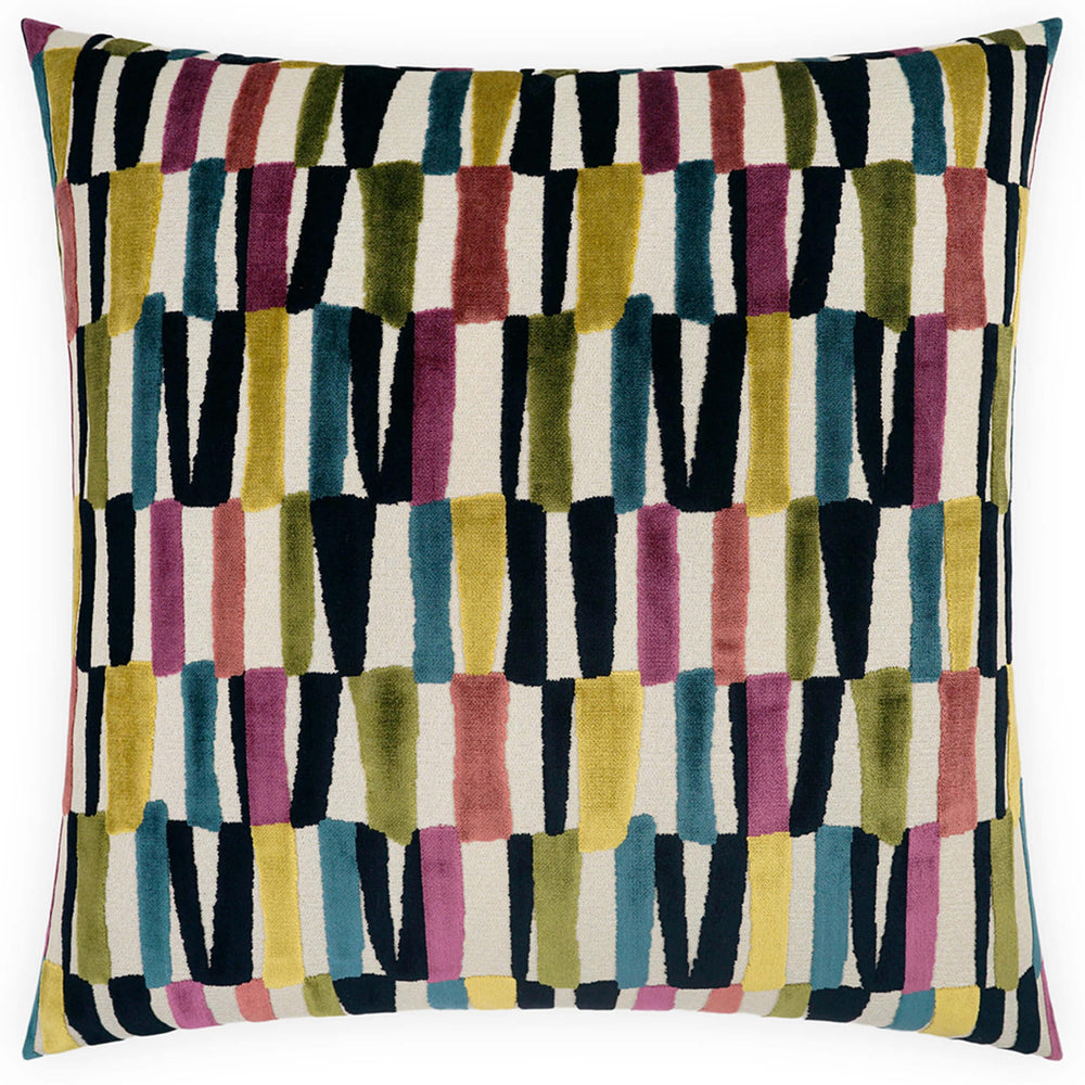 Strata Pillow, Berry-Accessories-High Fashion Home