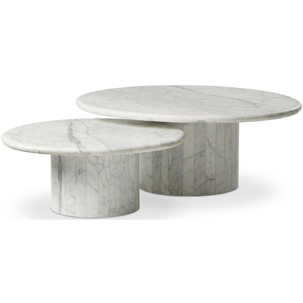 Stuart Nesting Coffee Tables, White-Furniture - Accent Tables-High Fashion Home