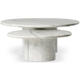 Stuart Nesting Coffee Tables, White-Furniture - Accent Tables-High Fashion Home