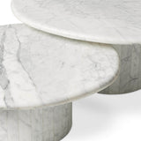 Stuart Nesting Coffee Tables, White-Furniture - Accent Tables-High Fashion Home