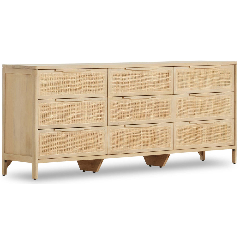 Sydney 9 Drawer Dresser, Natural-Furniture - Storage-High Fashion Home