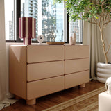 Tammy 6 Drawer Dresser, Taupe-Furniture - Bedroom-High Fashion Home