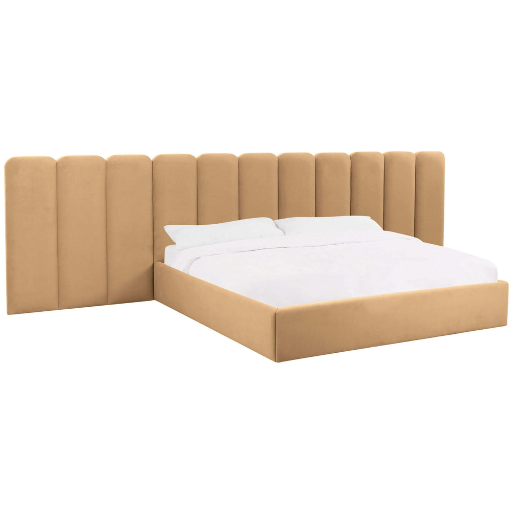 Palani Velvet Bed w/ Wings, Honey