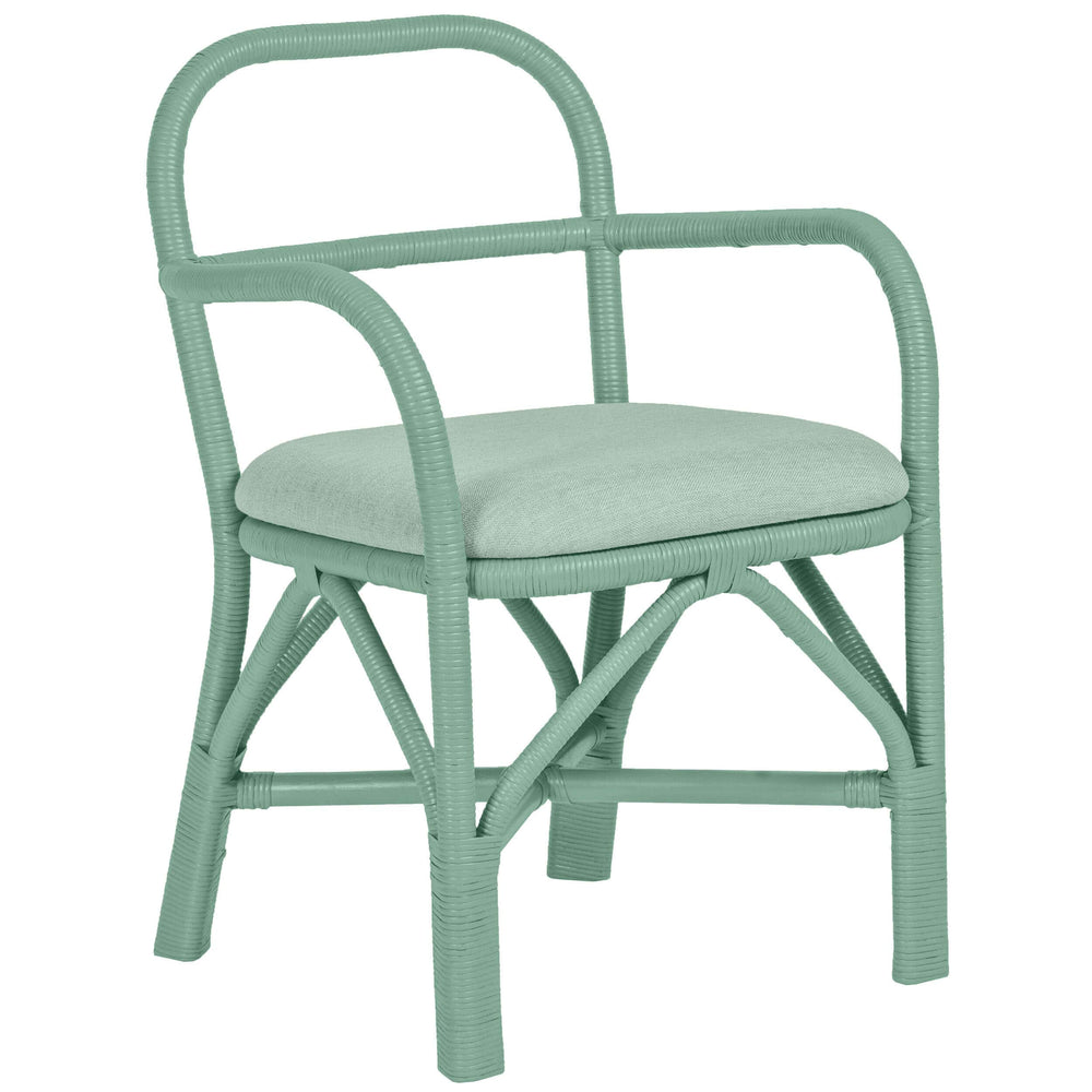 Ginny Rattan Dining Chair, Green-Furniture - Dining-High Fashion Home