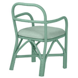 Ginny Rattan Dining Chair, Green-Furniture - Dining-High Fashion Home