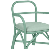 Ginny Rattan Dining Chair, Green-Furniture - Dining-High Fashion Home