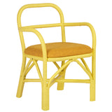 Ginny Rattan Dining Chair, Yellow-Furniture - Dining-High Fashion Home