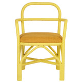 Ginny Rattan Dining Chair, Yellow-Furniture - Dining-High Fashion Home