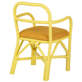 Ginny Rattan Dining Chair, Yellow-Furniture - Dining-High Fashion Home