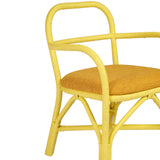 Ginny Rattan Dining Chair, Yellow-Furniture - Dining-High Fashion Home