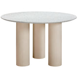 Parcino Outdoor Round Dining Table, Terrazzo-Furniture - Dining-High Fashion Home