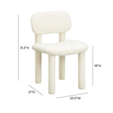 Elise Dining Chair, Ivory-Furniture - Dining-High Fashion Home