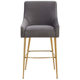 Beatrix Counter Stool, Grey/Gold Base-Furniture - Dining-High Fashion Home