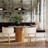 Tamara Round Dinette Table, Marble Ceramic-Furniture - Dining-High Fashion Home