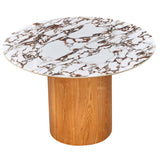 Tamara Round Dinette Table, Marble Ceramic-Furniture - Dining-High Fashion Home