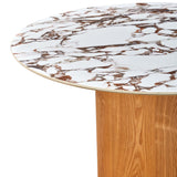 Tamara Round Dinette Table, Marble Ceramic-Furniture - Dining-High Fashion Home