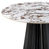 Jimena Round Dining Table, Marble Ceramic-Furniture - Dining-High Fashion Home