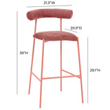 Liliana Bar Stool, Mauve-Furniture - Dining-High Fashion Home