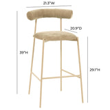 Liliana Bar Stool, Taupe-Furniture - Dining-High Fashion Home