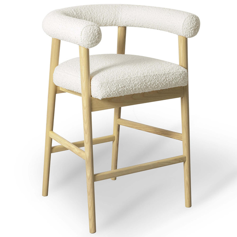 Spara Boucle Counter Stool, Cream