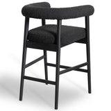 Spara Boucle Counter Stool, Black