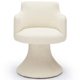 Jeffree Swivel Dining Chair, Cream