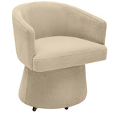 Kristen Rolling Desk Chair, Taupe-Furniture - Office-High Fashion Home