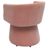 Kristen Rolling Desk Chair, Pink-Furniture - Office-High Fashion Home