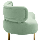 Tischa Sofa, Mint Green-Furniture - Sofas-High Fashion Home