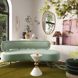 Tischa Sofa, Mint Green-Furniture - Sofas-High Fashion Home