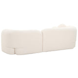 Amelie Faux Fur Sofa, Cream-Furniture - Sofas-High Fashion Home