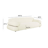 Leyla Boucle Sofa, Cream