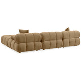 Calliope 4 Piece Modular Sectional, Cafe Au Lait