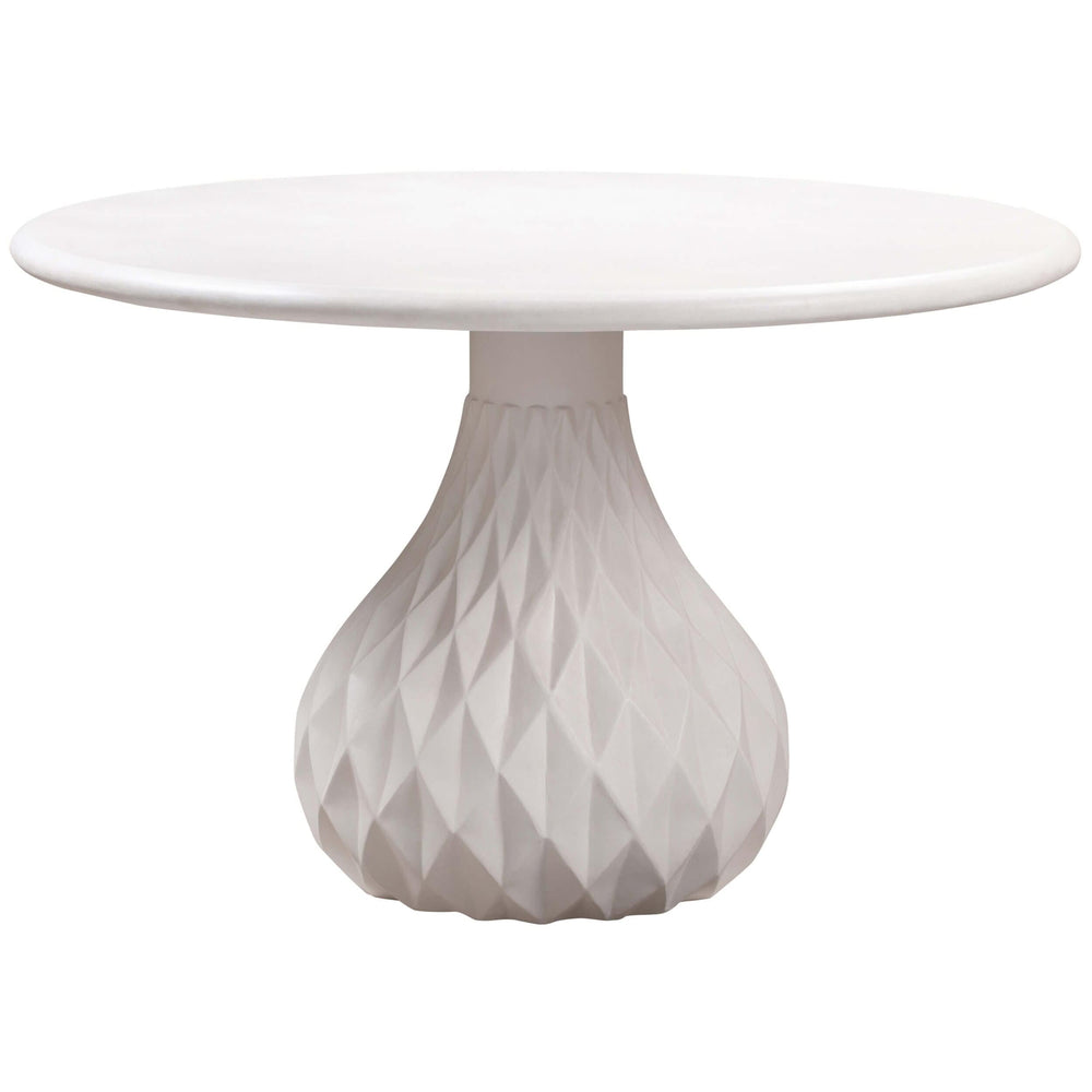 Tulum Outdoor Round Dining Table, Ivory-Furniture - Dining-High Fashion Home