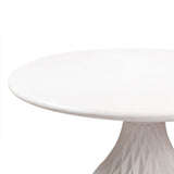 Tulum Outdoor Round Dining Table, Ivory-Furniture - Dining-High Fashion Home