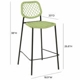 Lucy Counter Stool, Green-Furniture - Dining-High Fashion Home