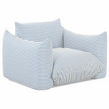 Saint Tropez Outdoor Chair, Blue Striped-Furniture - Chairs-High Fashion Home