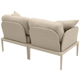 Kapri Outdoor Modular Loveseat, Taupe-Furniture - Sofas-High Fashion Home