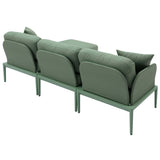 Kapri Outdoor Modular Sectional, Moss Green-Furniture - Sofas-High Fashion Home