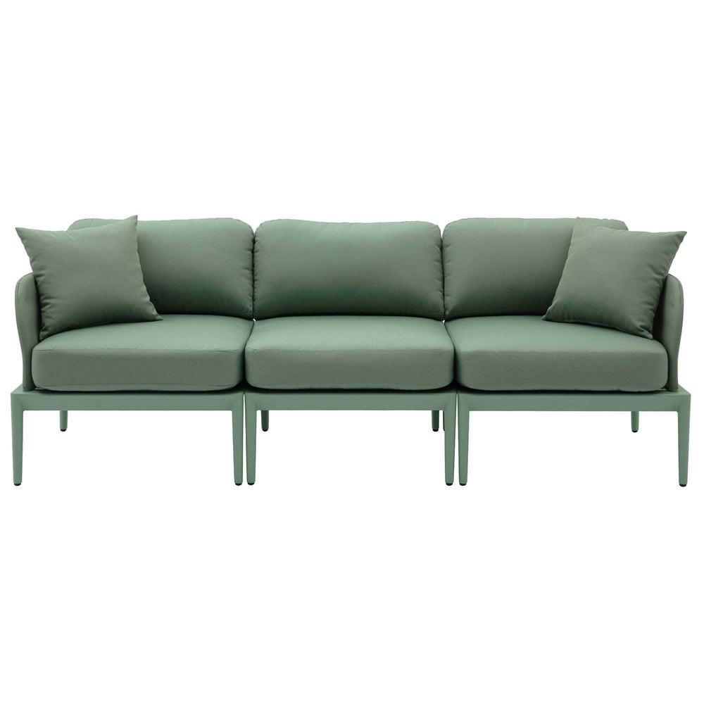 Kapri Outdoor Modular Sofa, Moss Green-Furniture - Sofas-High Fashion Home