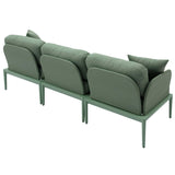 Kapri Outdoor Modular Sofa, Moss Green-Furniture - Sofas-High Fashion Home