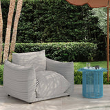 Saint Tropez Outdoor Chair, Black Striped-Furniture - Chairs-High Fashion Home