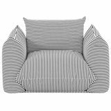 Saint Tropez Outdoor Chair, Black Striped-Furniture - Chairs-High Fashion Home