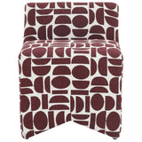 Pippa Stool, Merlot Geometric-Furniture - Chairs-High Fashion Home