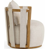 Paolo Swivel Chair, Cream-Furniture - Chairs-High Fashion Home