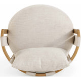 Paolo Swivel Chair, Cream-Furniture - Chairs-High Fashion Home