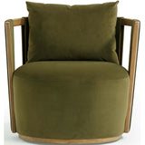 Paolo Swivel Chair, Green-Furniture - Chairs-High Fashion Home