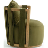 Paolo Swivel Chair, Green-Furniture - Chairs-High Fashion Home