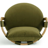 Paolo Swivel Chair, Green-Furniture - Chairs-High Fashion Home